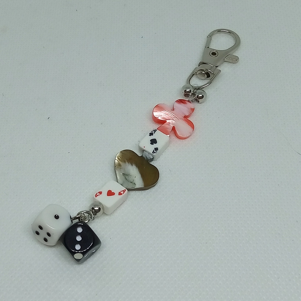 Casino Gambling Key Chain or Purse Charm NEW Handmade